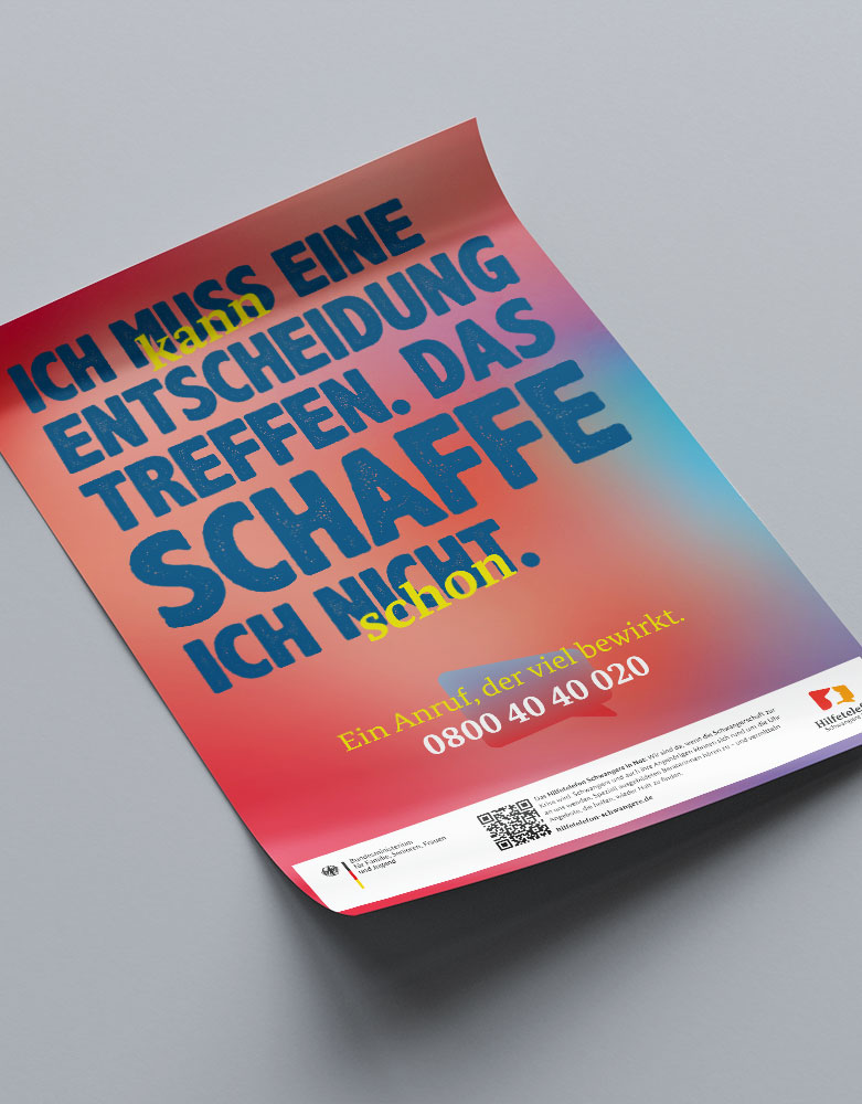 Hilfetelefon für Schwangere Plakatdesign